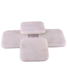 Square White Marble Coasters